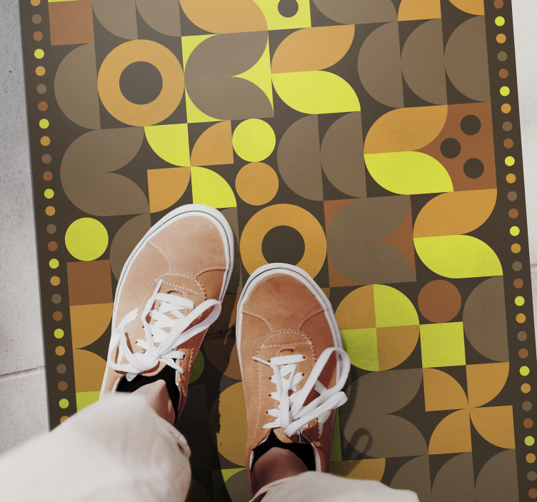 Tapete vinílico azulejos design de azulejos retrô - TenStickers