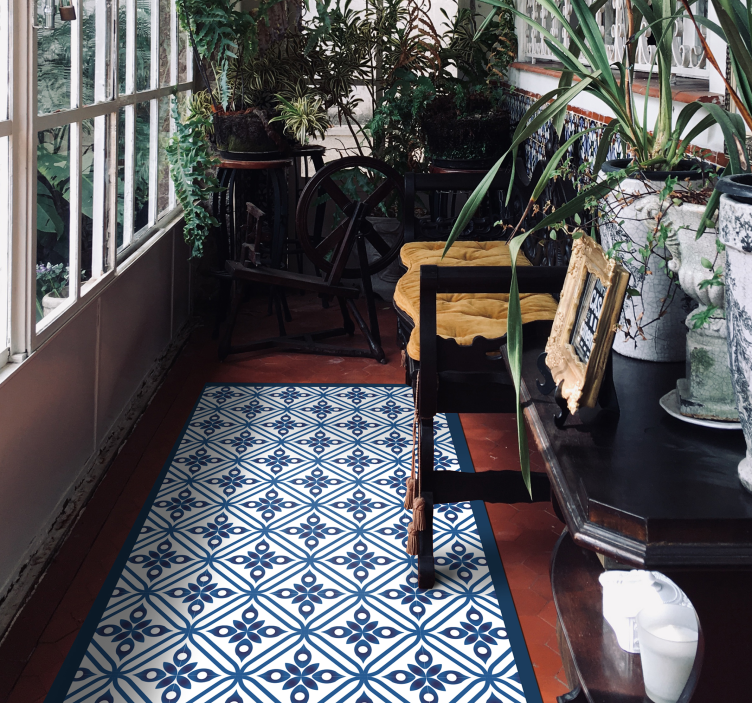 Tapete vinílico azulejos design de padrão de azulejo - TenStickers