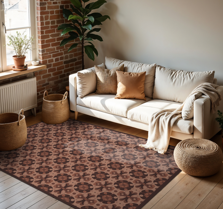 Tapete vinílico azulejos mocha mousse - TenStickers