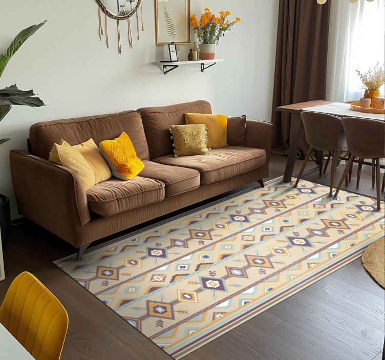 Tapete vinílico bege berbere étnico - TenStickers