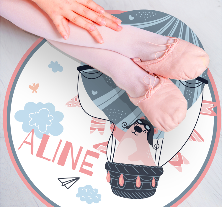 Tapete vinílico com nome balão de ar quente - TenStickers