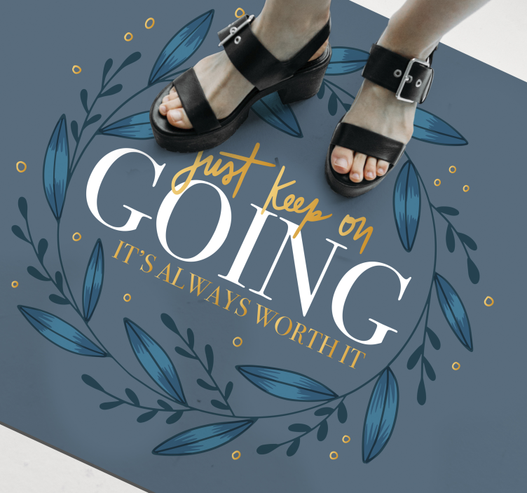 Tapete vinílico frases e textos continue assim - TenStickers