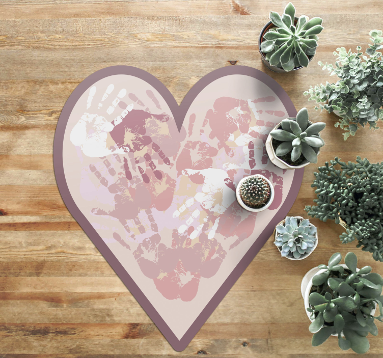 Tapete vinílico com nome coração personalizado - TenStickers