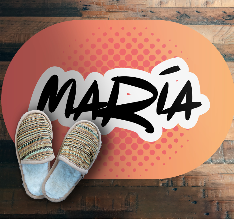 Tapete vinílico com nome design personalizado - TenStickers