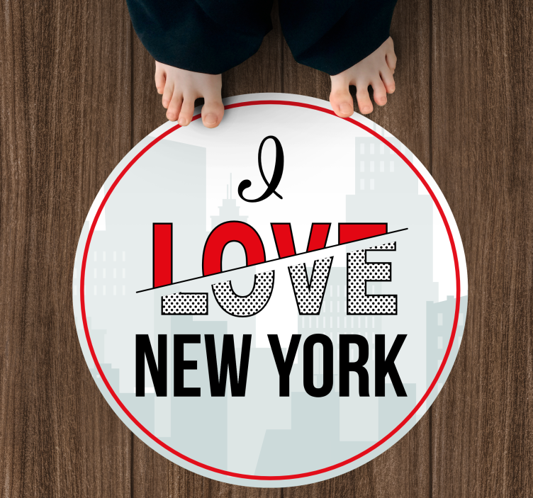 Tapete vinílico frases e textos eu amo nova york - TenStickers