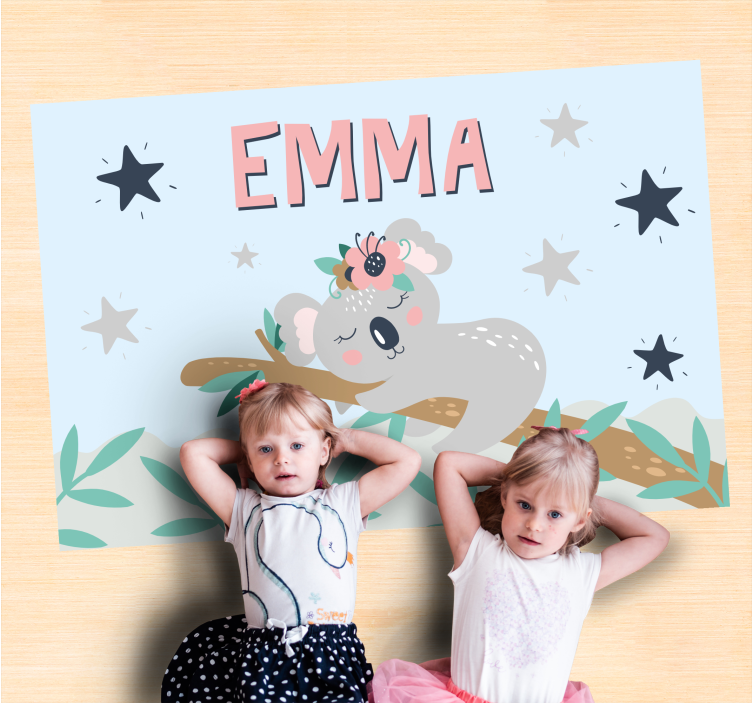 Tapete vinílico com nome noite do coala - TenStickers