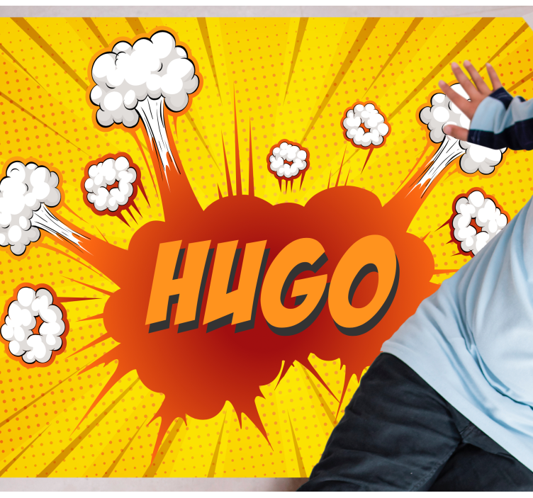 Tapete vinílico com nome explosão de quadrinhos - TenStickers