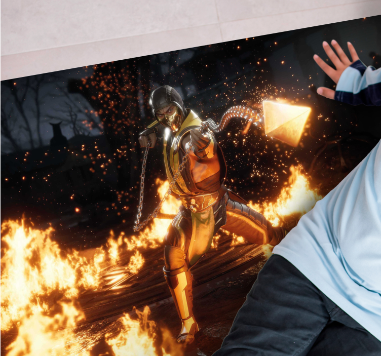 Tapete vinílico juvenil ação de personagem impetuosa - TenStickers