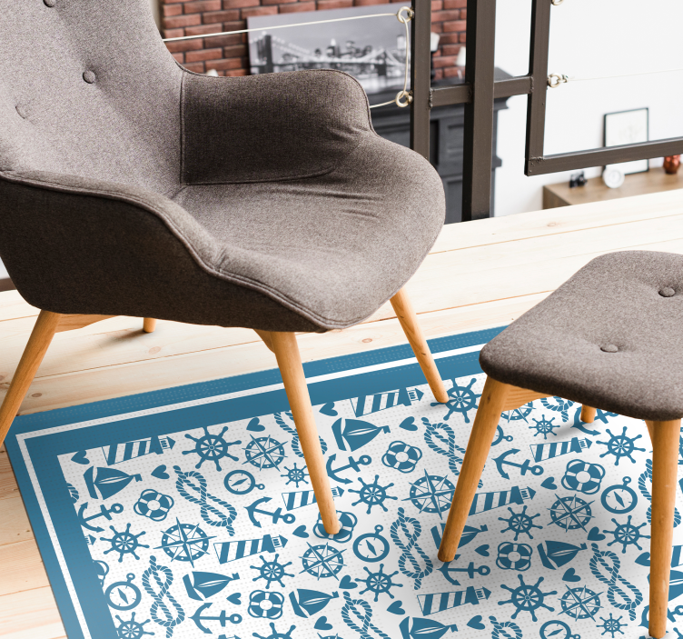 Tapete vinílico criança brincadeiras náuticas - TenStickers