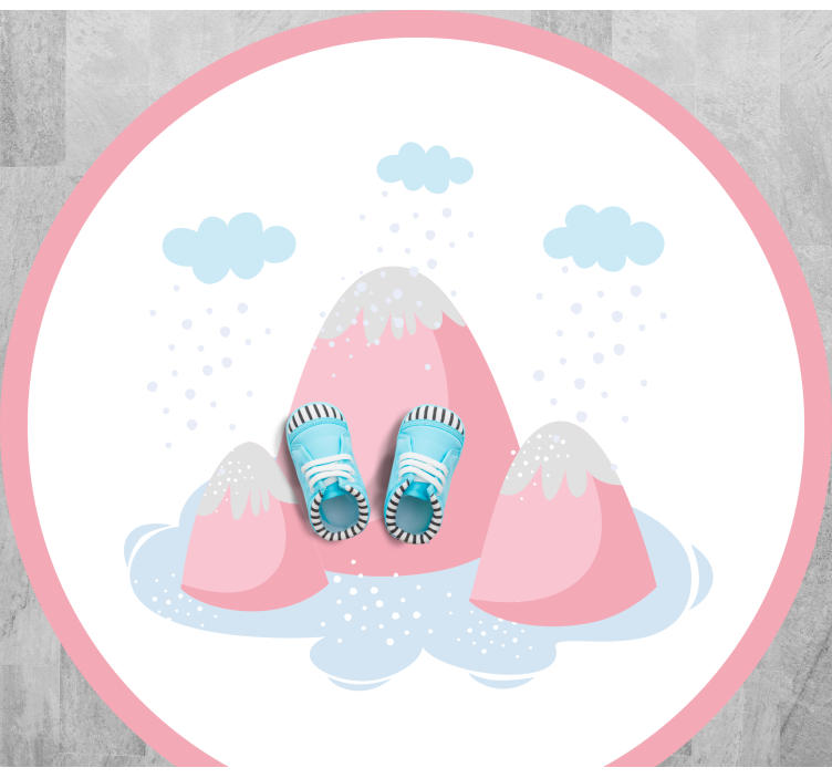 Tapete vinílico criança cena de montanha nevada - TenStickers