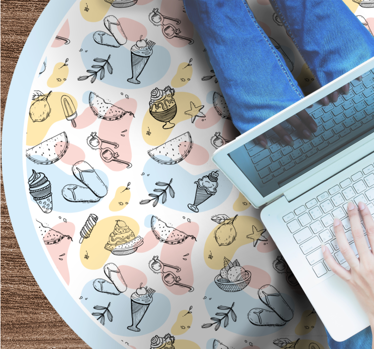 Tapete vinílico criança coleção de doces deliciosos - TenStickers