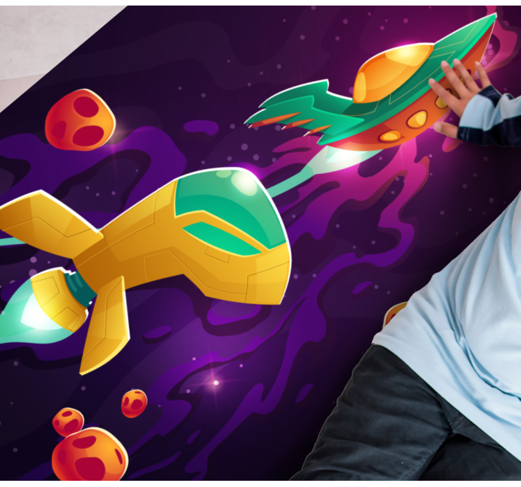 Tapete vinílico criança conceito de jornada cósmica - TenStickers