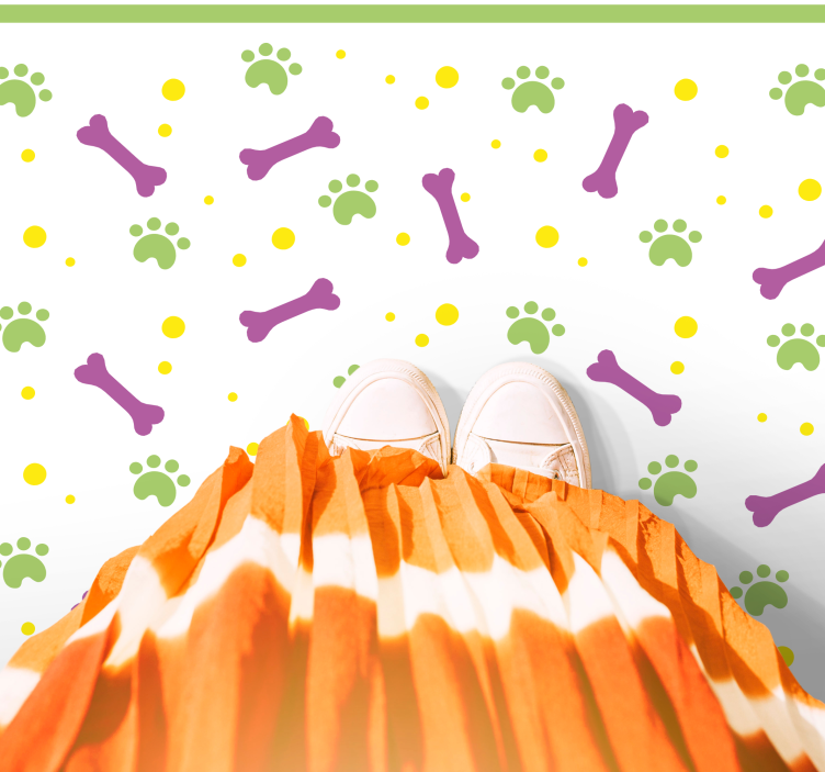 Tapete vinílico criança diversão com pegadas - TenStickers