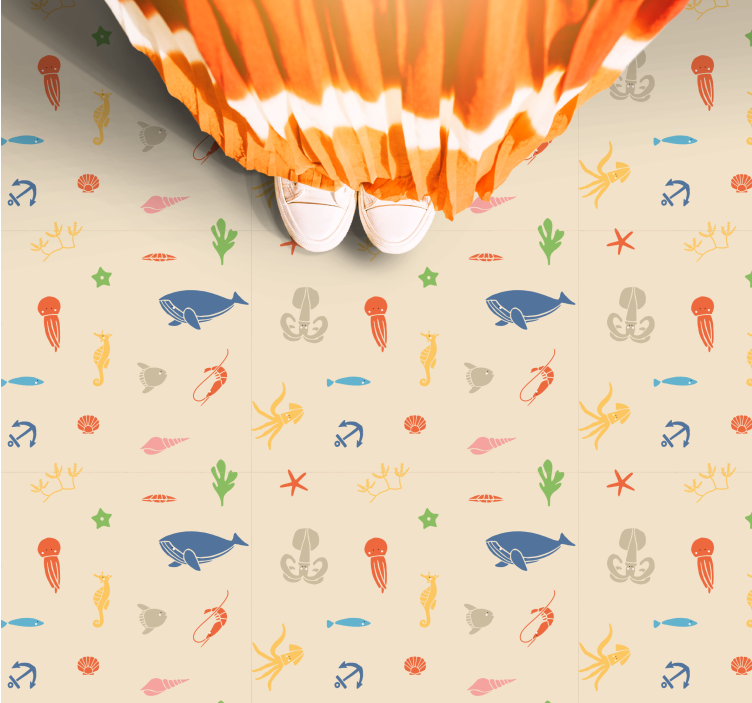 Tapete vinílico criança exploração subaquática - TenStickers