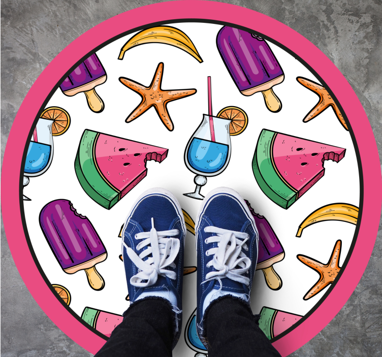 Tapete vinílico criança guloseimas coloridas de verão - TenStickers