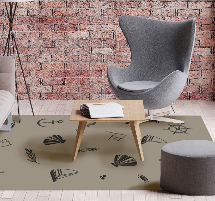 Tapete vinílico criança ícones náuticos - TenStickers