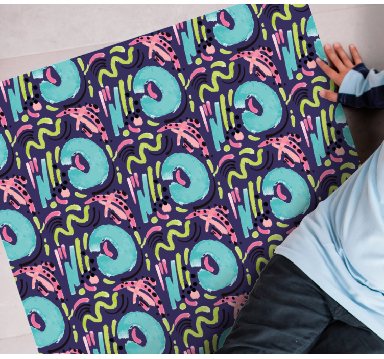 Tapete vinílico criança padrão colorido lúdico - TenStickers