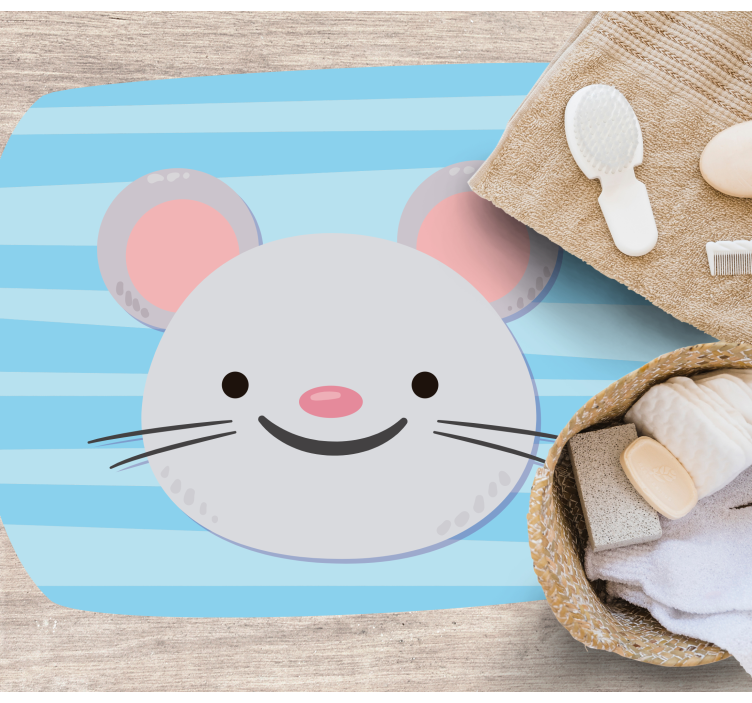 Tapete vinílico criança rosto fofo de rato - TenStickers