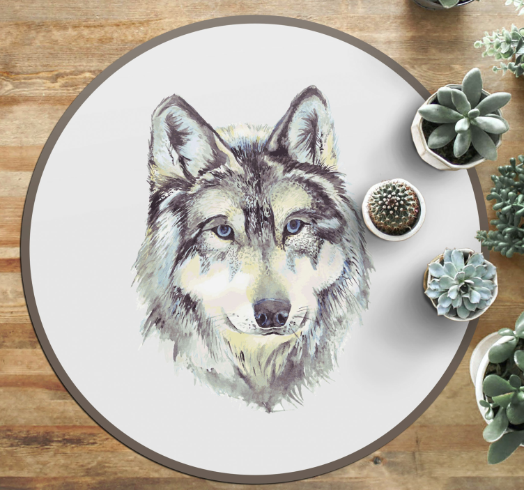 Tapete vinílico de animais ilustração de lobo - TenStickers