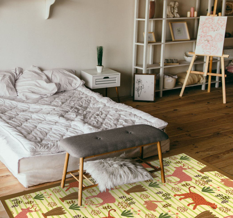 Tapete vinílico de animais padrão de vida selvagem de safári - TenStickers