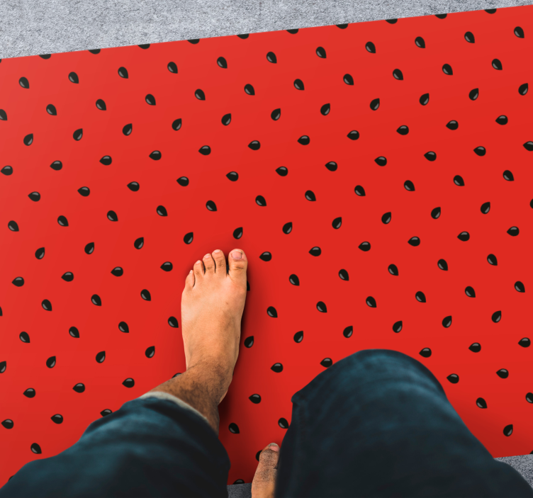 Tapete vinílico cozinha padrão de semente vermelha - TenStickers