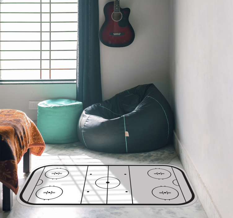 Tapete vinílico de jogos pista de hóquei no gelo - TenStickers