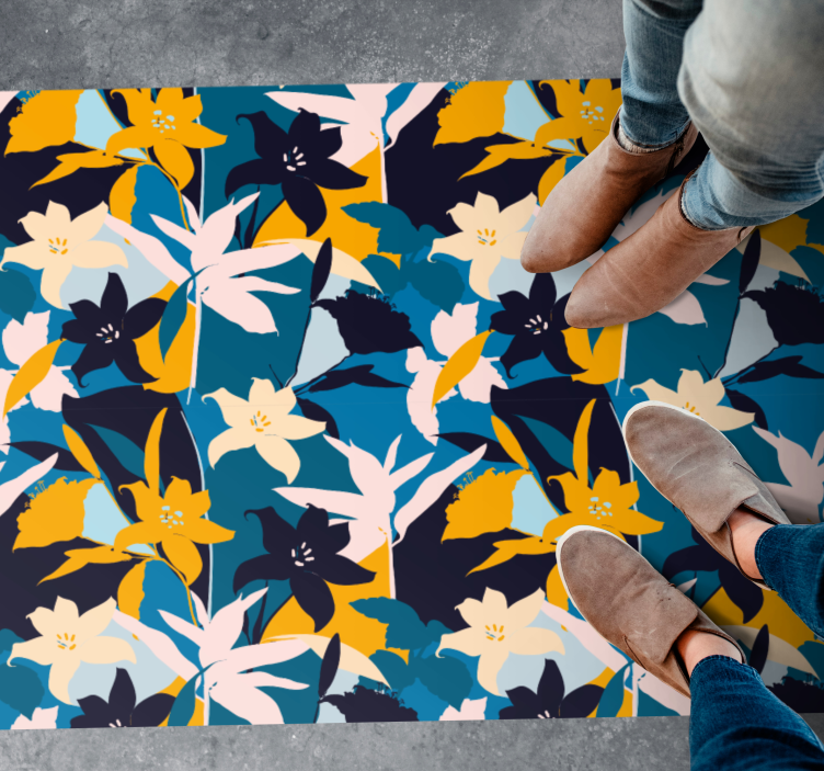 Tapete vinílico flores e plantas motivo floral - TenStickers