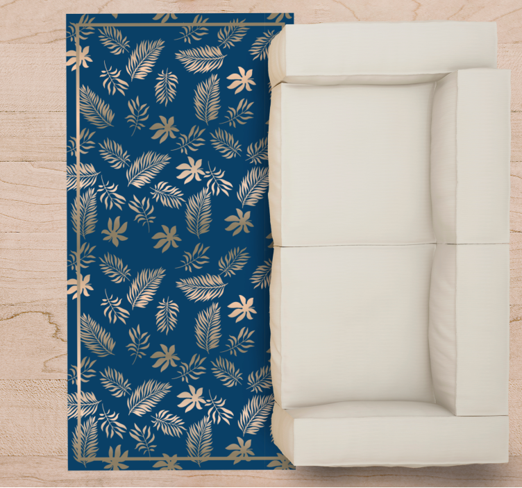 Tapete vinílico flores e plantas padrão de folha tropical - TenStickers