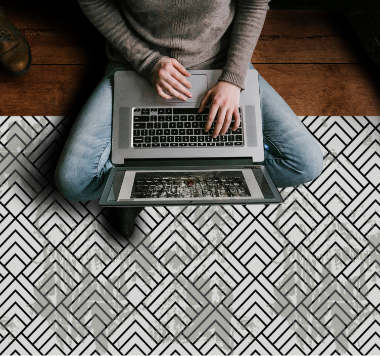 Tapete vinílico geométricas divisa geométrica - TenStickers