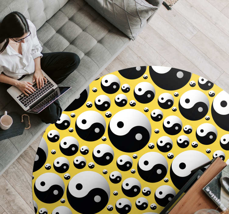 Tapete vinílico de jogos harmonia yin yang - TenStickers