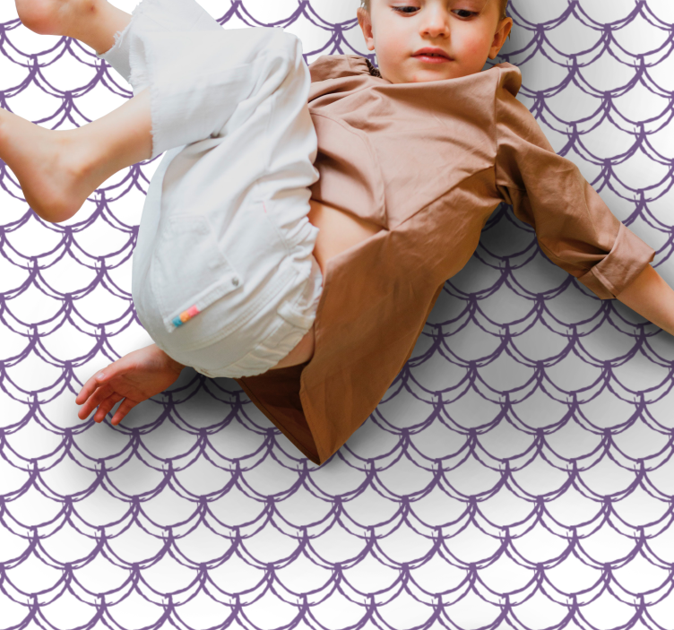 Tapete vinílico de jogos padrão de vieira roxa - TenStickers