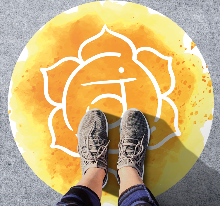 Tapete vinílico de mandala símbolo do chakra radiante - TenStickers