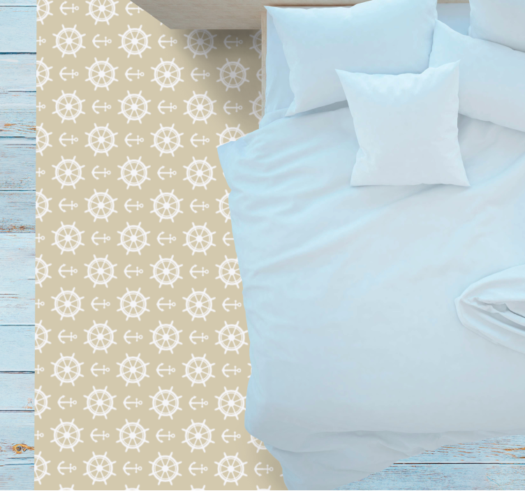 Tapete vinílico sala de estar motivo de bússola marítima - TenStickers