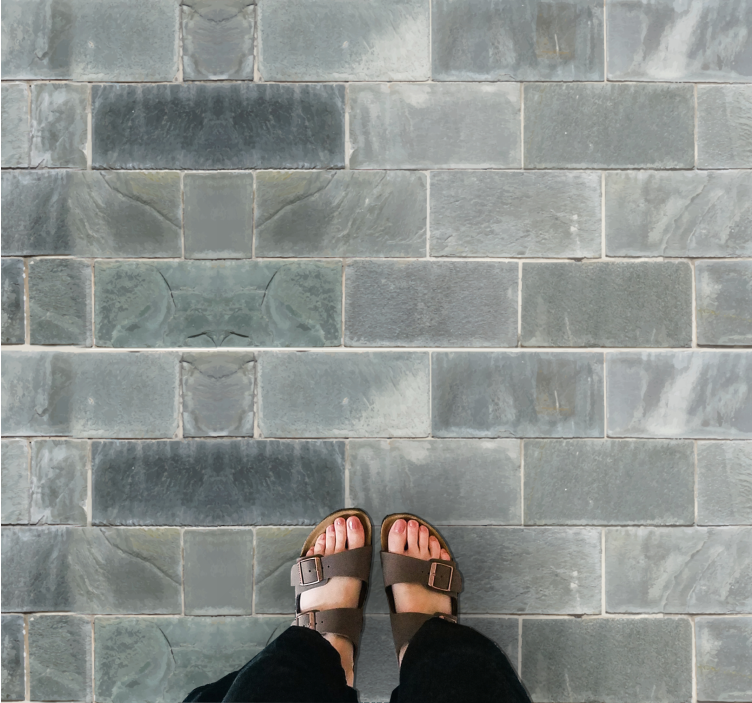 Tapete vinílico de pedras acabamento em ardósia elegante - TenStickers