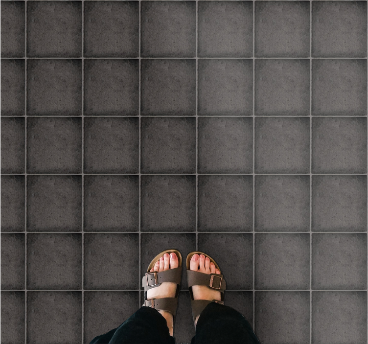 Tapete vinílico de pedras aparência de ladrilho de ardósia - TenStickers