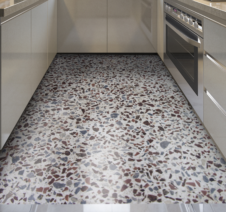 Tapete vinílico de pedras mosaico de granito - TenStickers