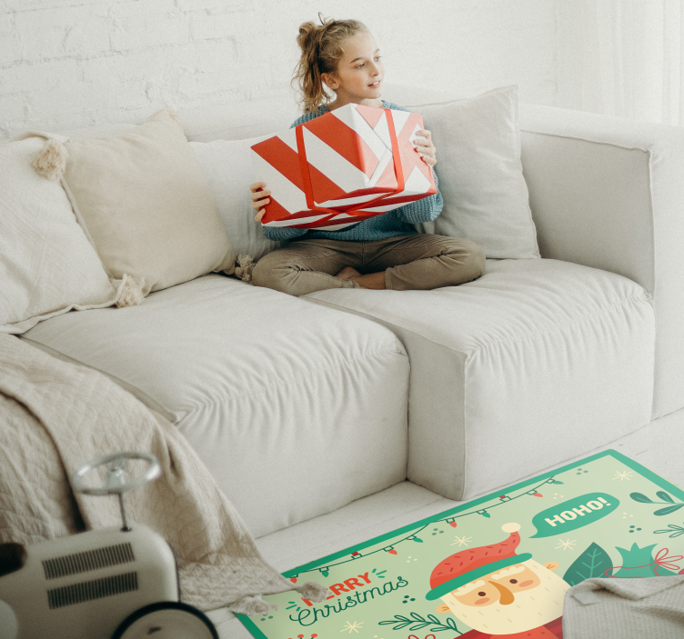 Tapete vinílico do Natal ilustração festiva do papai noel - TenStickers