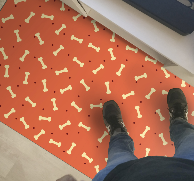 Tapete vinílico hall de entrada motivo ósseo - TenStickers