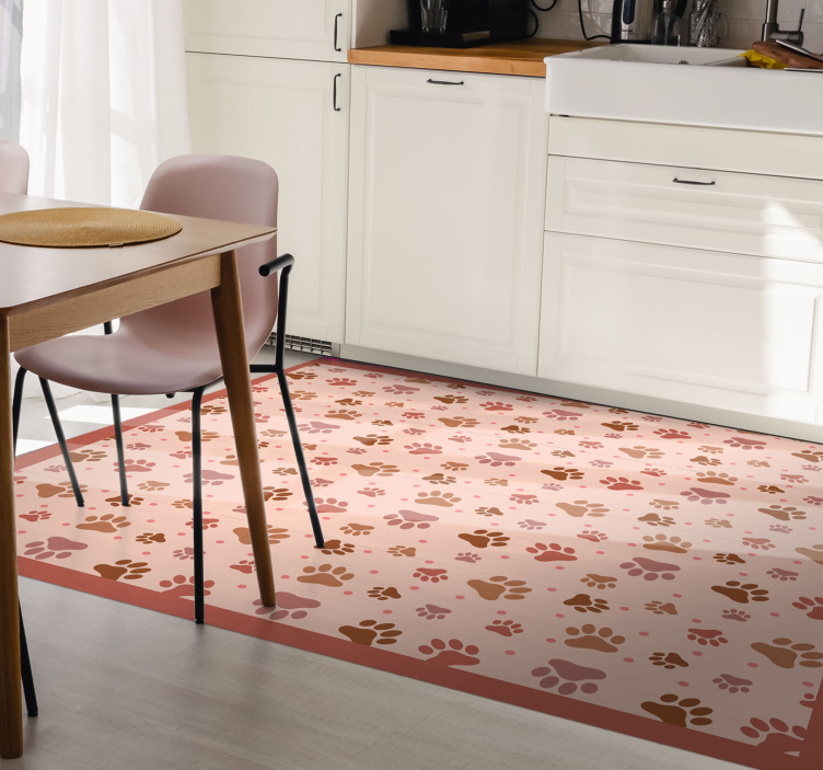 Tapete vinílico estampa de animal padrão de pegadas - TenStickers