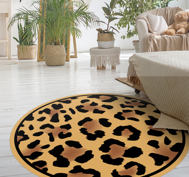 Tapete vinílico estampa de animal padrão leopardo selvagem - TenStickers