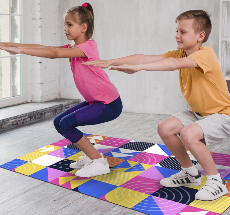 Tapete de vinil de estilo memphis em mosaico - TenStickers