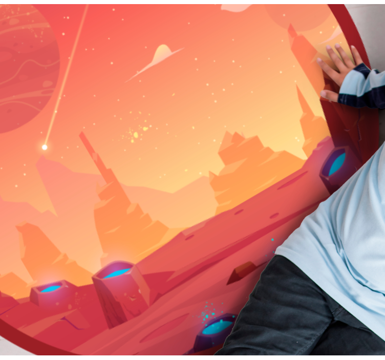 Tapete vinílico estrelas cena de deserto cósmico - TenStickers