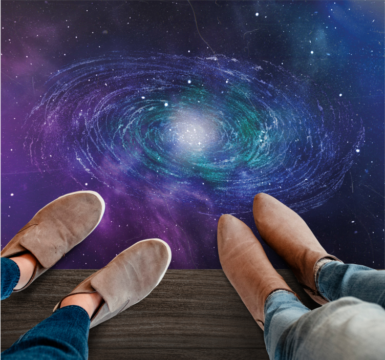 Tapete vinílico estrelas padrão de redemoinho galáctico - TenStickers