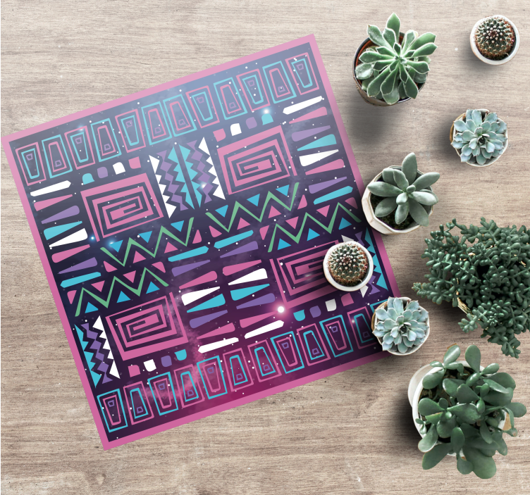 Tapete vinílico etnicas padrões geométricos dinâmicos - TenStickers