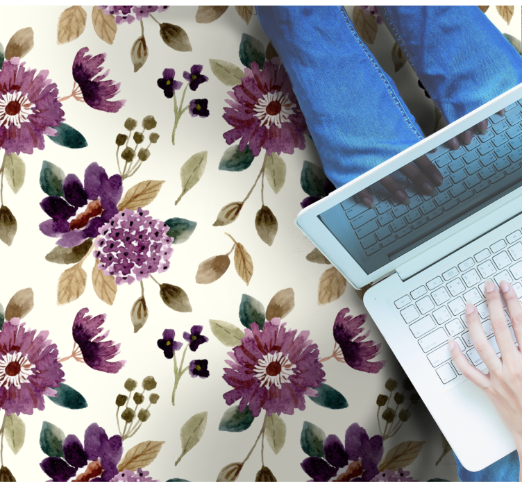 Tapete vinílico flores e plantas alegria florescente - TenStickers