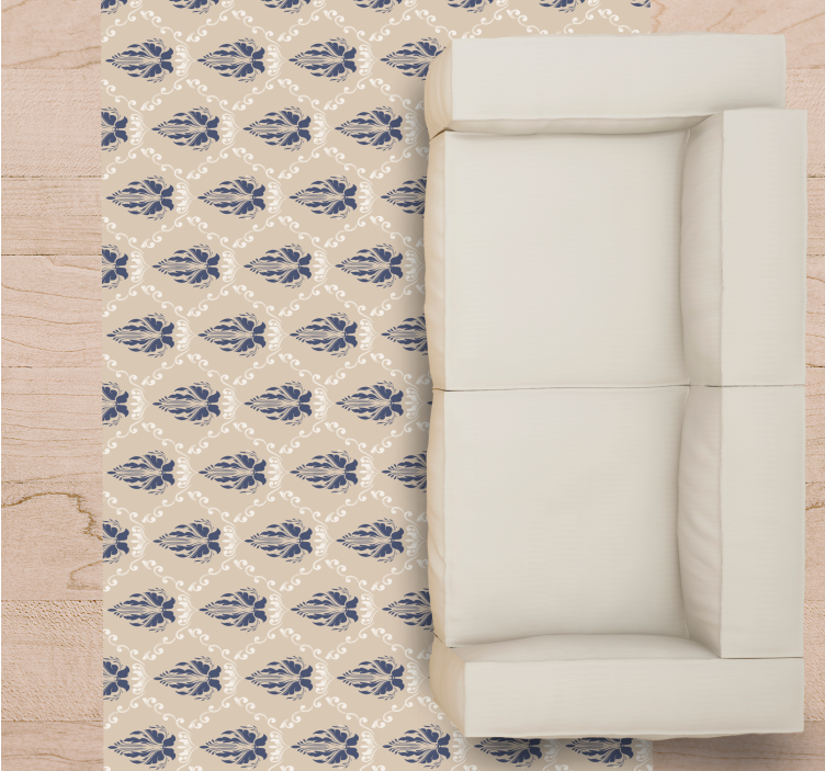 Tapete vinílico sala de estar delicados motivos florais - TenStickers