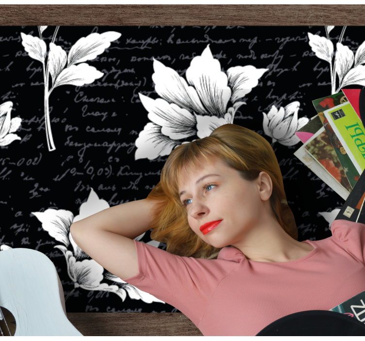 Tapete vinílico flores e plantas elemento botânico gracioso - TenStickers