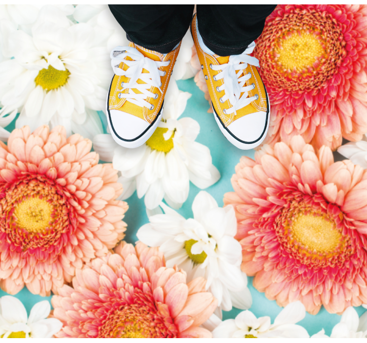 Tapete vinílico flores e plantas flor vibrante - TenStickers