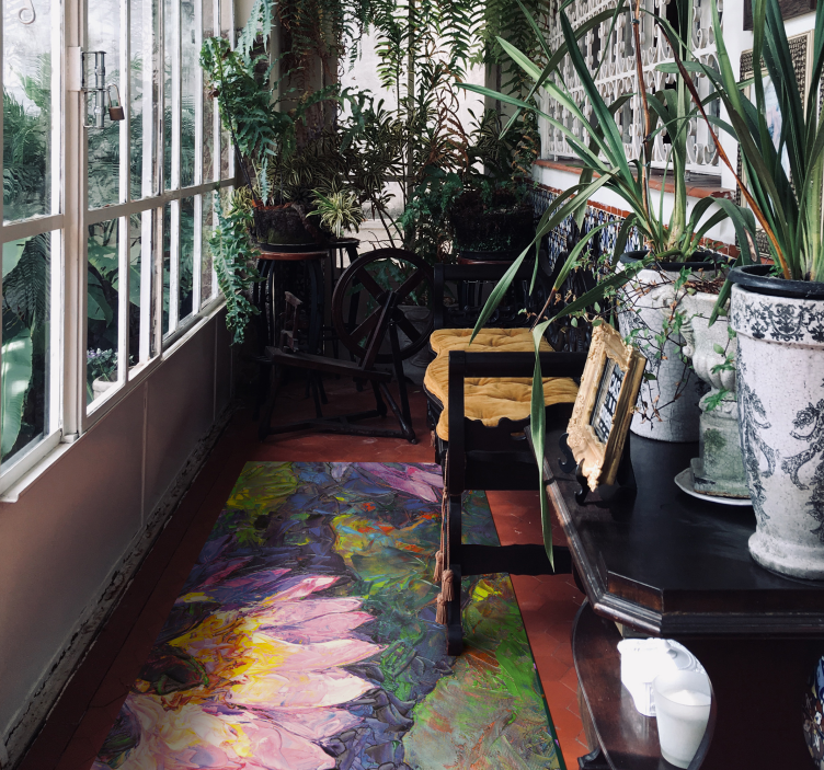 Tapete vinílico flores e plantas florais impressionistas - TenStickers