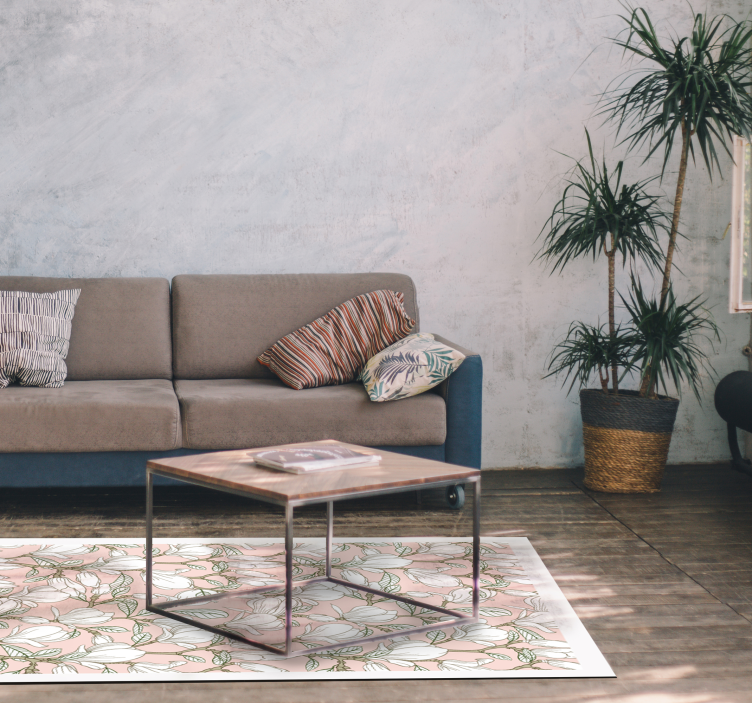 Tapete vinílico flores e plantas ilustração floral - TenStickers